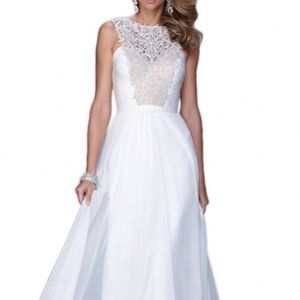 La Femme long white gown
